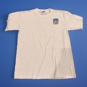 Bar Harbor Maine Lighthouse TShirt Size Medium Fair Used Condition White